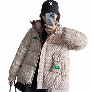 Mille Grid Bird Down Cott Short Parka Coreano del Sud Fi Cappotto allentato caldo giacca da neve casual invernale da donna allentato New2023 s1qv #