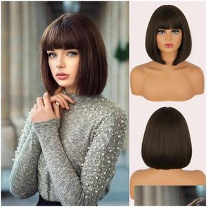 Synthetic Wigs Sue Exquisite For Women Short Bob Wig With Bangs Black Red Blonde Pink Lolita Cosplay Party Natural Hair Kend229236413 Otifs