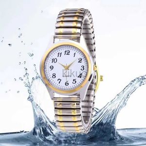 Wristwatches Man Women Couple Wrist Watches Stainless Steel Band Alloy Lovers Business Quartz Movement Wristwatch Elastic Strap Band Watch 24329