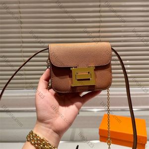 Женская сумка через плечо, дизайнерская мини-кошелек, сумки на ремне с цепочкой Epsom, размер 12,5 см, модная сумка через плечо из воловьей кожи во французском стиле с коробкой