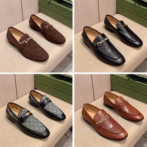 Designers Men loafers shoes Luxury Dress Shoes Comfortable cowhide Leather Metal buckle Banquet Casual Fashion Interlocking Horsebit loafer