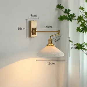 Lampa ścienna Nordic Nowoczesne światła LED z lewymi i prawymi obrotowymi przełącznikami do sypialni restauracje