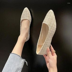 Casual Schuhe 2024 Mode Vulkanisieren Für Frauen Slip Auf Klassische Flache Pumpen Hohe Qualität Elegante Büro