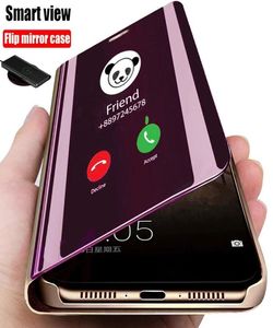 Luxury Mirror Flip Phone Falls för Samsung Galaxy S23 Ultra A54 A34 A14 A73 A53 A33 A23 A13 LTE A72 A52 A52S A32 A22 A12 M53 M33 M7195028