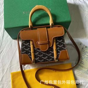 Dog Teeth Saigon Bag Saigon Mini Wooden Handle Handbag Saddle Bag Single Shoulder Crossbody Bag Women