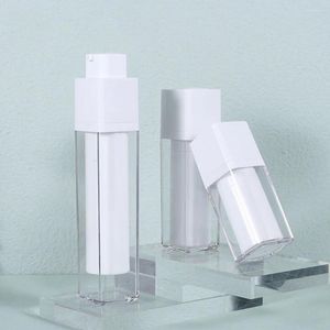 Storage Bottles 3 Pcs Buttercream Airless Pump Bottle Travel For Toiletries Vacuum Bigger Glass