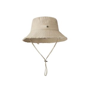 Chapéus de aba larga para homens chapéu de balde chapéu de aba larga letra le bob corda ajustável simples casquette luxo moderno chapéu de luxo moda suave vida diária multi cor hg143