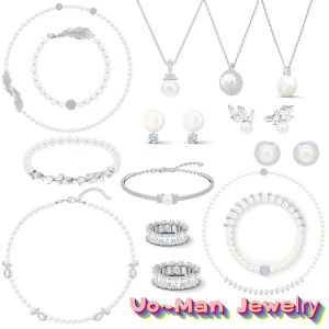 Sets XFU 2024 Original Mode Perlenkette Hochwertiger Charme Wassertropfen Kristall -Frauen Armband Ohrring Halskette Schmuck Set