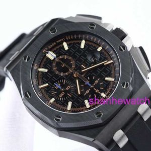 AP Sports Brance Watch Royal Oak Offshore Model 26405 Black Ceramic Automatic Machine Black Face Blue Igle Dial 44 mm Pełny zestaw