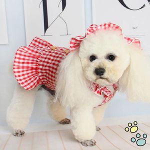 Köpek giyim yaz evcil elbise açık kıyafet şapka kapakları kedi yavrusu etek Yorkshire pomeranian maltese kaniş bichon giyim xs