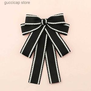 Bow Ties Korean Bow Tie Bowknot Ribbon Brooch Pin Beauty Head Necktie Shirt Collar Pins and Brooches for Women Jewelry Accessories Y240329