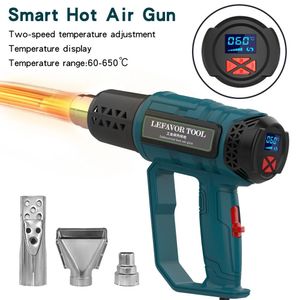 Pistola de ar industrial digital, 2000w, pistola de calor elétrica, termorregulador, embalagem termo retrátil, soprador térmico, bico aquecedor, 220v 240325