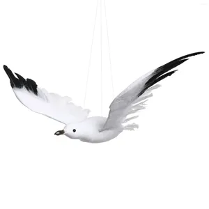 Dekorativa figurer mobiltelefon emulational Seagull Decor Model Seagull-Shaped Pendant Design Hängande prydnad Morot Artificial Baby