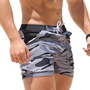 Summer masswearwear shorts básicos nadar na praia do surf surf com bolsos homens sexy 240402