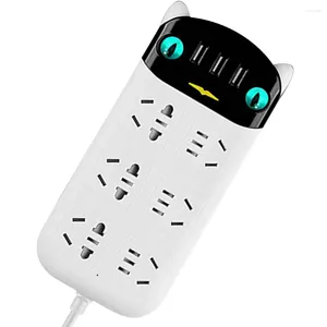 Hooks Charging Socket Electric Outlet Expander Extension Switch Extenders With USB Ports Flame Retardant Flat Plug Power Strip