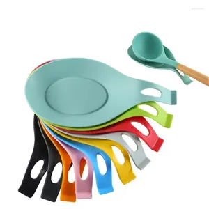 Tapetes de mesa Sabor Prato Talheres Tapete Anti escaldante Suporte de Colher de Silicone Sopa Utensílio de Cozinha Shell