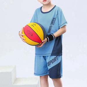 Tuta sportiva da bambino ad asciugatura rapida, uniforme da basket, maglietta a maniche corte con pantaloncini, tuta sportiva per adolescenti, 240318