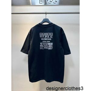 Designer Rätt version av Paris B Home 23 Summer Back Miljövänlig logotyp Tryckt Herrrundhals Kort ärm T-shirt TEE VZ79