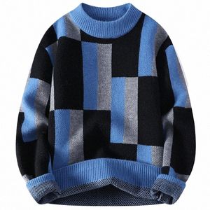 2023 Ny höstvinter japansk stil turtleneck tröja män high end herrar jul tröjor tjock varm fi randig pullover 18sp#