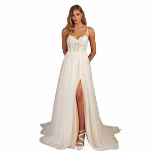 moderno senza spalline Sweetheart pizzo Applique Boho Brial Grown Wedding Dres spacco laterale Custom Made 2025 Rode De Morrie c5LK #