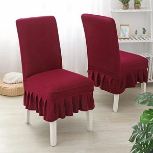 Chair Covers Thick Skirt Cover Dining Stretchable Universal Knitted Elastic Antifouling Seat Cushion