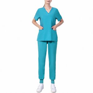 Hurtowe kobiety noszą zarośla lekarz szpitala pracujący munduru medyczny chirurgiczny wielokolorowy unisex mundurz pielęgniarka Acries i7pz#