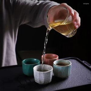 Tassen Untertassen Vintage Keramik Teetassen Japanische Sake Trinkutensilien Haushalt Traditioneller Tee Teegeschirr Zubehör Verkostung