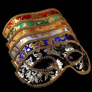 20 pz Uomo Uomo Pizzo Veneziano Paillettes Maschera per gli occhi Costume Principe Maschere Festa in maschera Natale Matrimonio Compleanno Halloween 240307