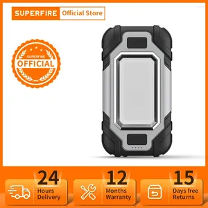 Фонарики SUPERFIRE X102 USB перезаряжаемый портативный светодиодный COB рабочий светильник регулируемый водонепроницаемый фонарь для кемпинга магнит