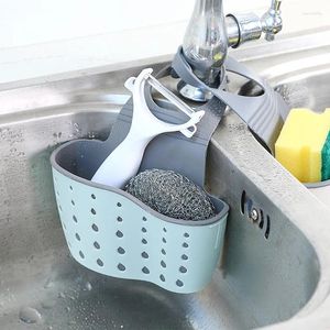 Kitchen Storage Sink Holder Hanging Drain Basket Soap Sponge Organizer Reusable Bathroom Accessories