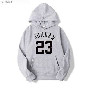 Men's Hoodies Sweatshirts 2023 Autumn/Winter Mens Warm Sweater Popular Basketball 23 Fashion Printed Outdoor Sports HoodieL2403