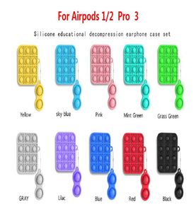 For Airpods 1 2 Pro 3 Case Push Education Decompression Toys Wireless Bluetooth Earphone Protective Sleeve7782567