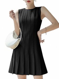 Zanzea الأنيقة تنقل ol قصيرة الجلباب غير الرسمية الدبابة الحزب الدبابة Dr Women Summer Pleated fi slicvel mini dres g24e#