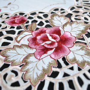 Table Mats Durable High Quality Practical Tablecloth Small Cover Home Decor Lace Oval Satin Fabric Runners