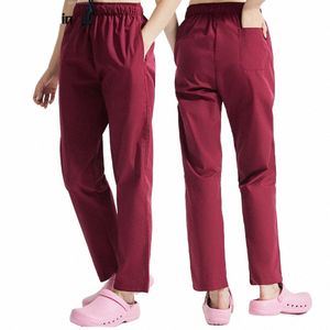 S-2XL12COLORS UNISEX ELASTYCZNY TALIZA PRZECIWKO SCRIBS PANTY Z 3 KIECIKOWĄ MEDYCZNĄ Pielęgniarką Pielęgniarkę Laboratorium Spodnie Pet Worka Workwear Q9HQ#