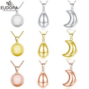 Eudora Harmony Ball Engelsrufer Schwangerschafts-Bola-Anhänger-Halskette, schlichter glatter Glockenspiel-Schmuck für Frauen, Muttertagsgeschenk 240329