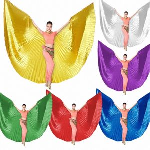 Belly Dance 11Color vuxna fjärilsvingar för kvinnor Guld Bellydance Costume Accores Inför scenprestanda Dancing Wear V4QP#