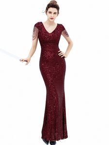 sexy vintage maxi nero paillettes estate dr donne 2024 elegante festa di compleanno di lusso lg dres fishtail sera dr vestido P2iE #