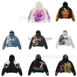 Mens Hoodies Sweatshirts 2024 Överdimensionerad långärmad tröja Harajuku gotisk personlighetsmönster Y2K kläder abstrakt konst liten skoltryck T230819