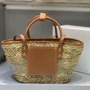 Z złotym listem logo moda Lafite trawa tkana torebka torebki na ramię w torbie na zakupy crossbody 34 728