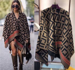 Fashion designer scarves cashmere scarf for women autumn/winter to F letter thicken and keep warm shawl versatile new hot style long style cape 180x130