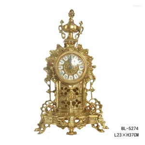 Zegary stołowe domowe europejski zegar retro all-brązowy importowany z Hiszpanii ręcznie robiony brąz