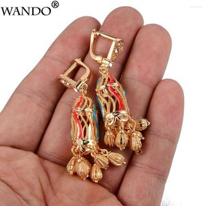 Dangle Earrings WANDO Fashion Senegal For Women/Girls Birdcage Gold Color Wedding Jewelry Africa Dubai Arab French