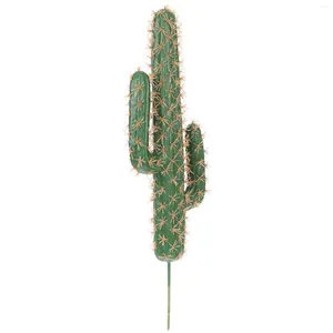 Fiori decorativi Modello di cactus Artificiale Senza vaso Piante finte spinose per interni Ornamento di figurine realistiche da tavolo