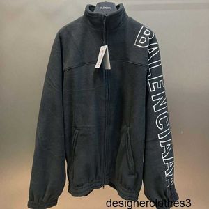 Designer B Family High-End Paris Fleece Large Letter Family Jacket, Unisex Loose Jacket I4K3