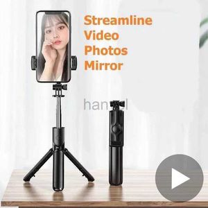 Selfie Monopods Tripé Selfie Stick com luz LED para iPhone Android Celular Celular Stand Holder Pole Smartphone Botão Bluetooth Monopé 24329