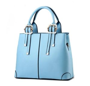 HBP Fashion Women Handväskor PU läder Totes axelväska Lady Simple Style Designer S Purses Sky Blue Color