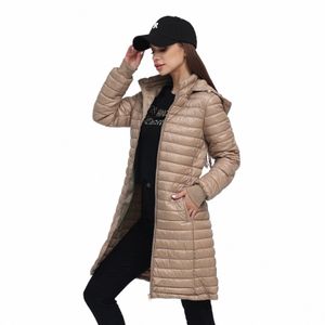 Santelon Женская теплая сверхлегкая портативная куртка-пуховик Lg женская зимняя уличная легкая парка с регулируемым капюшоном L6ZM #
