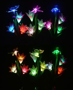 Garden Solar Lights Outdoor Waterproof Solar Power Lamp with ButterflyDragonfly Flower Fairy Light Christmas Wedding Decor2585436