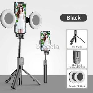 Selfie Monopods 3 In1-in1wireless Bluetooth uyumlu selfie Stick Led Ring Light Enstantan